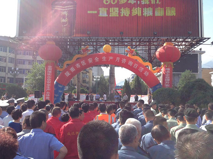 参加交警安全生产月咨询日活动