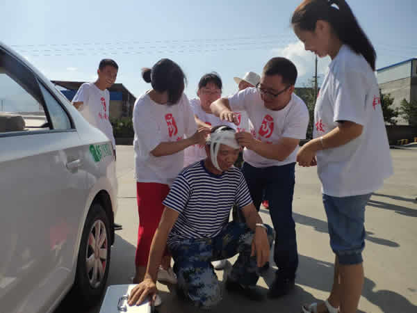陇南驾校道路交通事故消防演练活动
