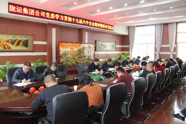 陇运集团公司党委召开学习贯彻党的十九届六中全会精神暨研讨交流会议