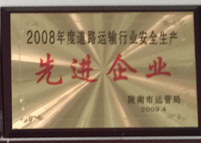 2008年度道路运输安全生产先进
