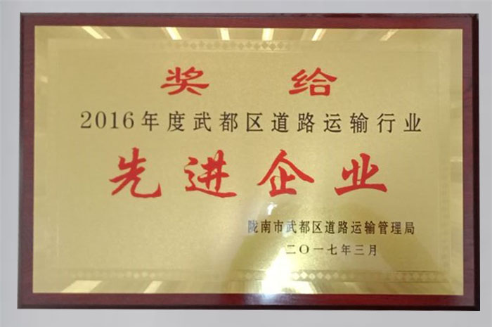 2017年被武都区道路运输管理局
