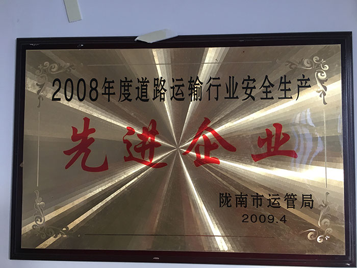 2008年度道路运输行业安全生产先进企业