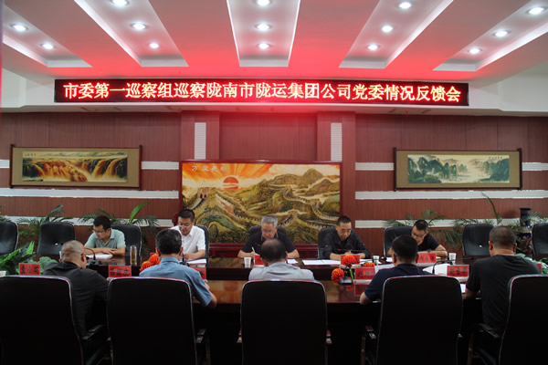市委第一巡察组巡察陇南市陇运集团公司党委情况反馈会议召开