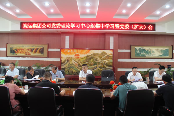 陇运集团公司党委召开理论学习中心组集中学习暨党委（扩大）会和2025年上半年
